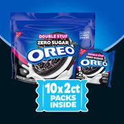 Zero Sugar Double Stuf Chocolate Sandwich Cookies, Snack Packs, 2 Pack P0