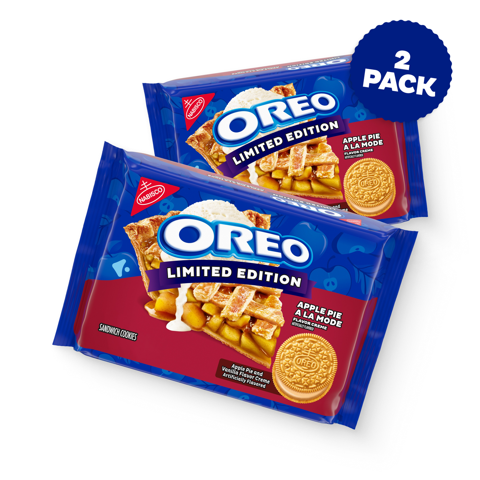 Apple Pie a la Mode Sandwich Cookies, Limited Edition, 2 Pack F8