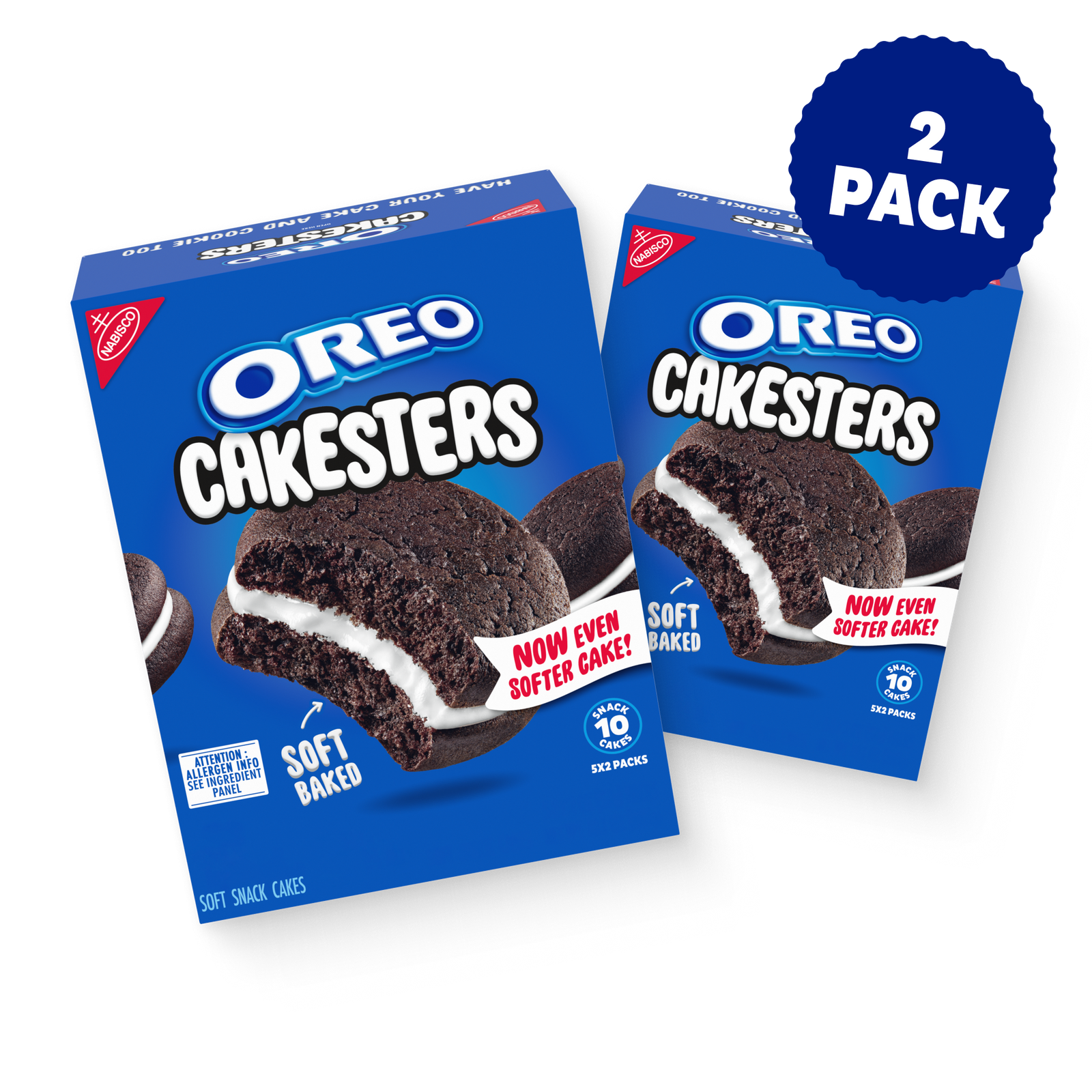 Cakesters Soft Snack Cakes, Snack Packs, 2 Pack B2
