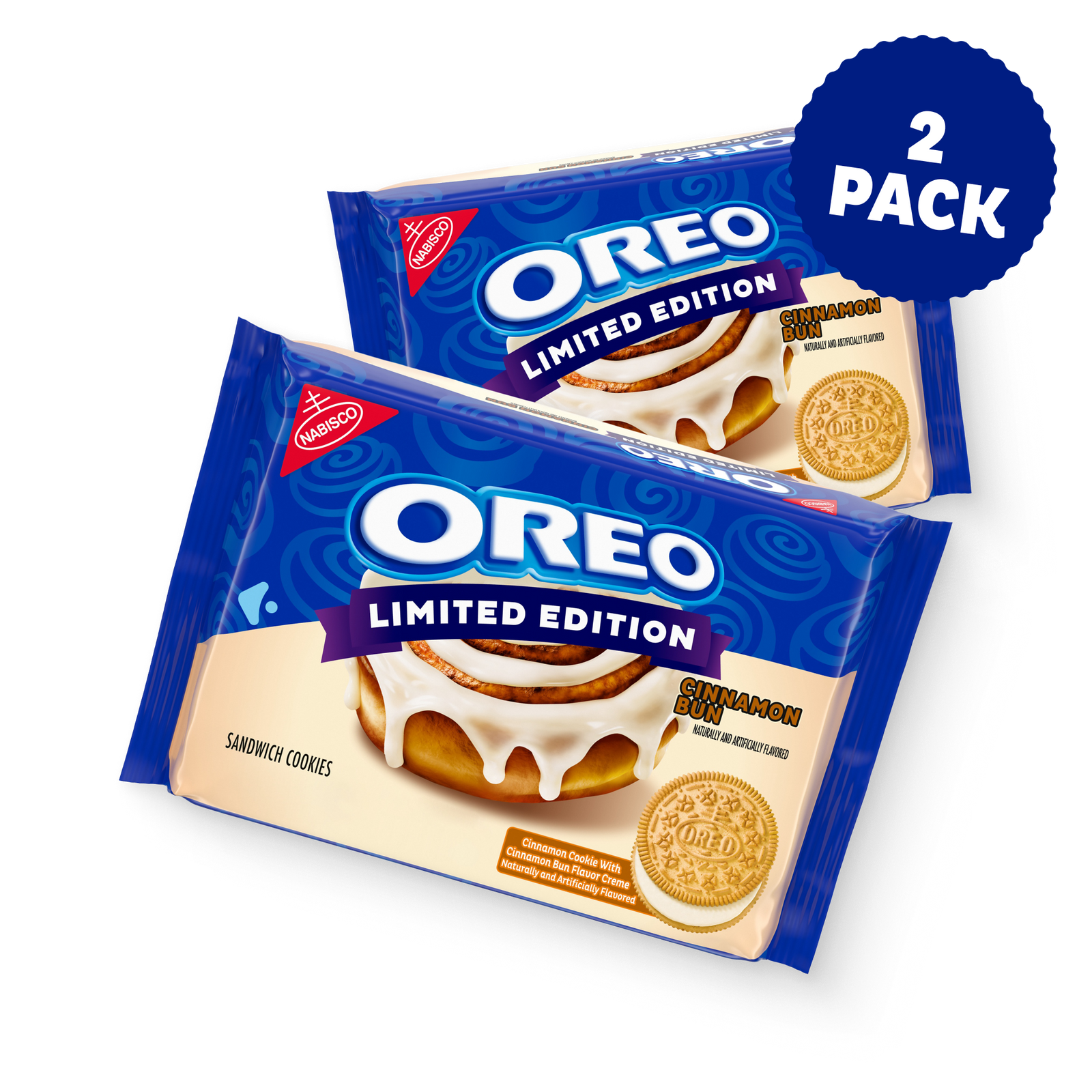 Cinnamon Bun Sandwich Cookies, Limited Edition, 2 Pack Y8