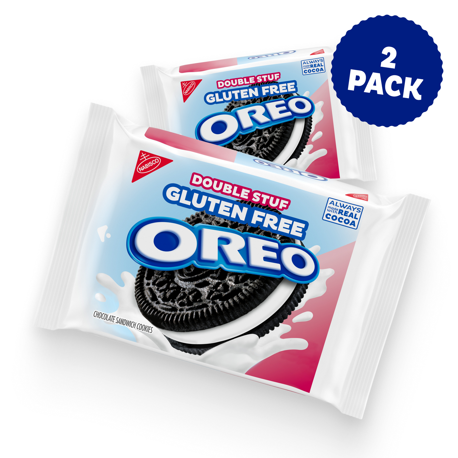 Double Stuf Gluten Free Chocolate Sandwich Cookies, 2 Pack V8