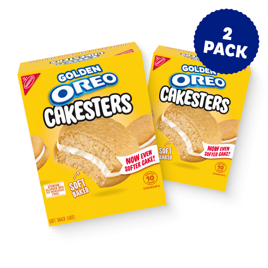 Golden Cakesters Soft Snack Cakes, Snack Packs, 2 Pack N7