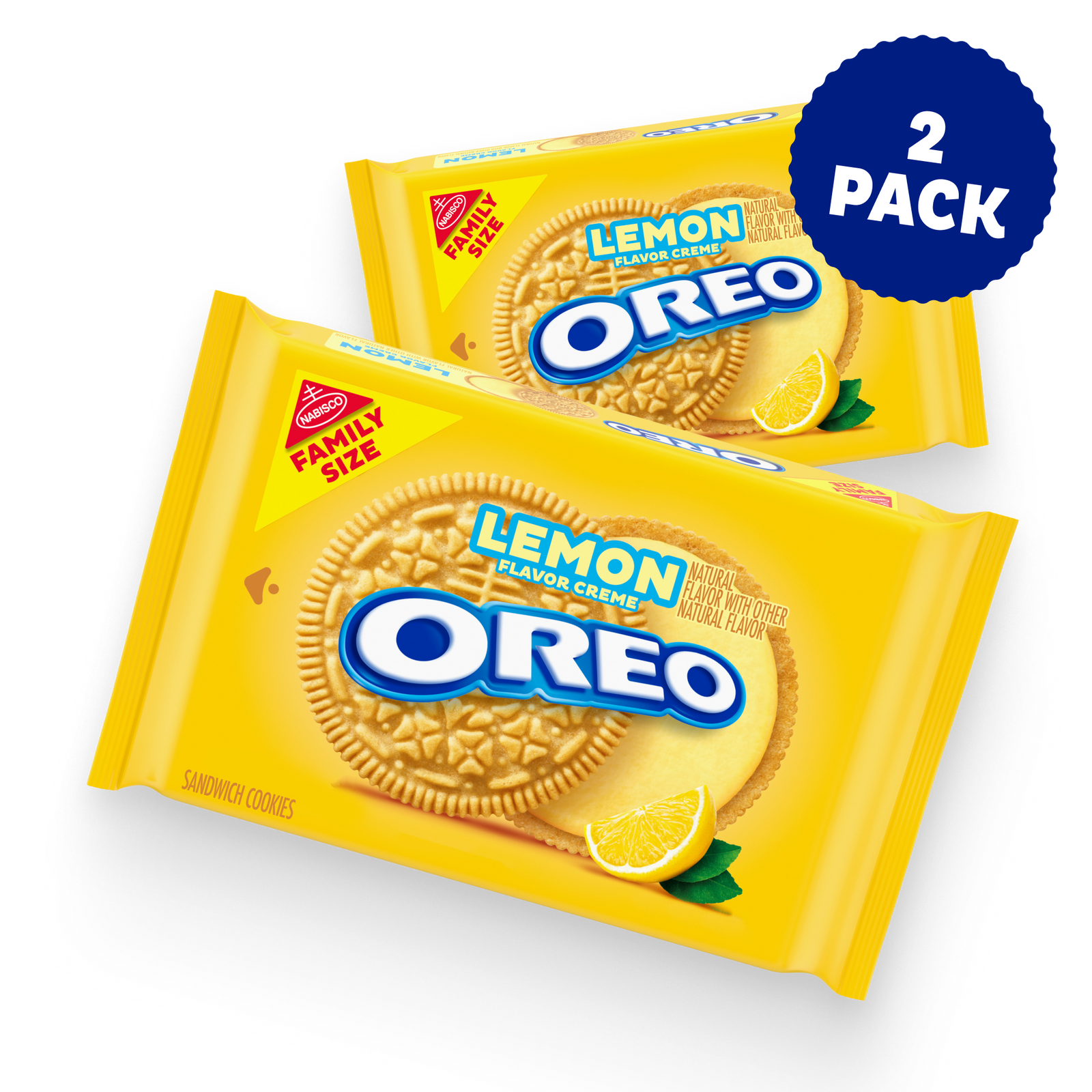 Lemon Creme Sandwich Cookies, Family Size, 2 Pack A0