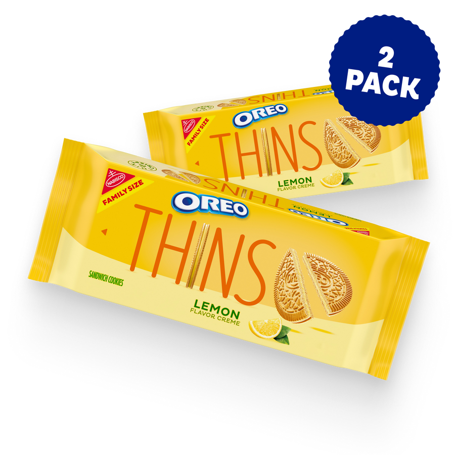 Thins Lemon Creme Sandwich Cookies, Family Size, 2 Pack Q7