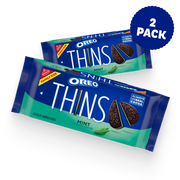 Thins Mint Creme Chocolate Sandwich Cookies, Family Size, 2 Pack F9