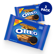 Toffee Crunch Creme With Sugar Crystals Chocolate Sandwich Cookies, Family Size, 2 Pack D6