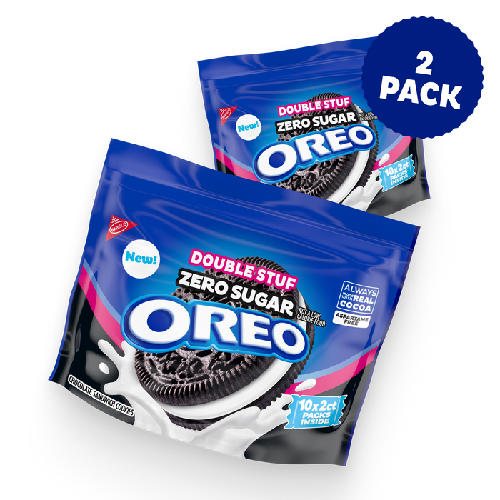 Zero Sugar Double Stuf Chocolate Sandwich Cookies, Snack Packs, 2 Pack P0