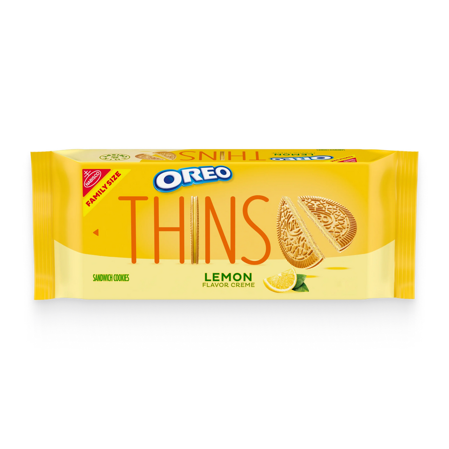 Thins Lemon Creme Sandwich Cookies, Family Size V5