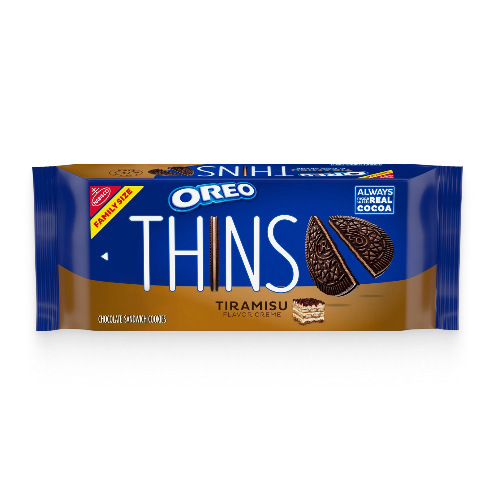 Thins Tiramisu Creme Chocolate Sandwich Cookies, Family Size G2