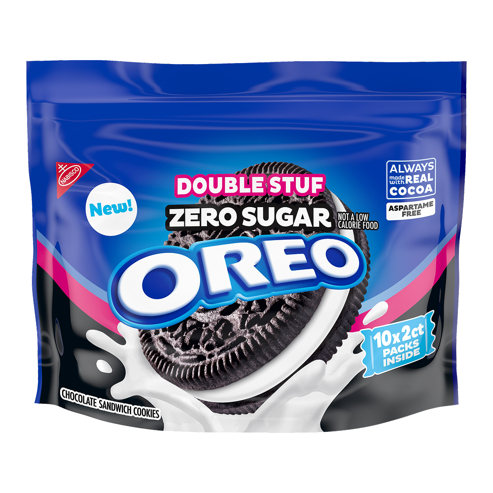 Zero Sugar Double Stuf Chocolate Sandwich Cookies, Snack Packs O0