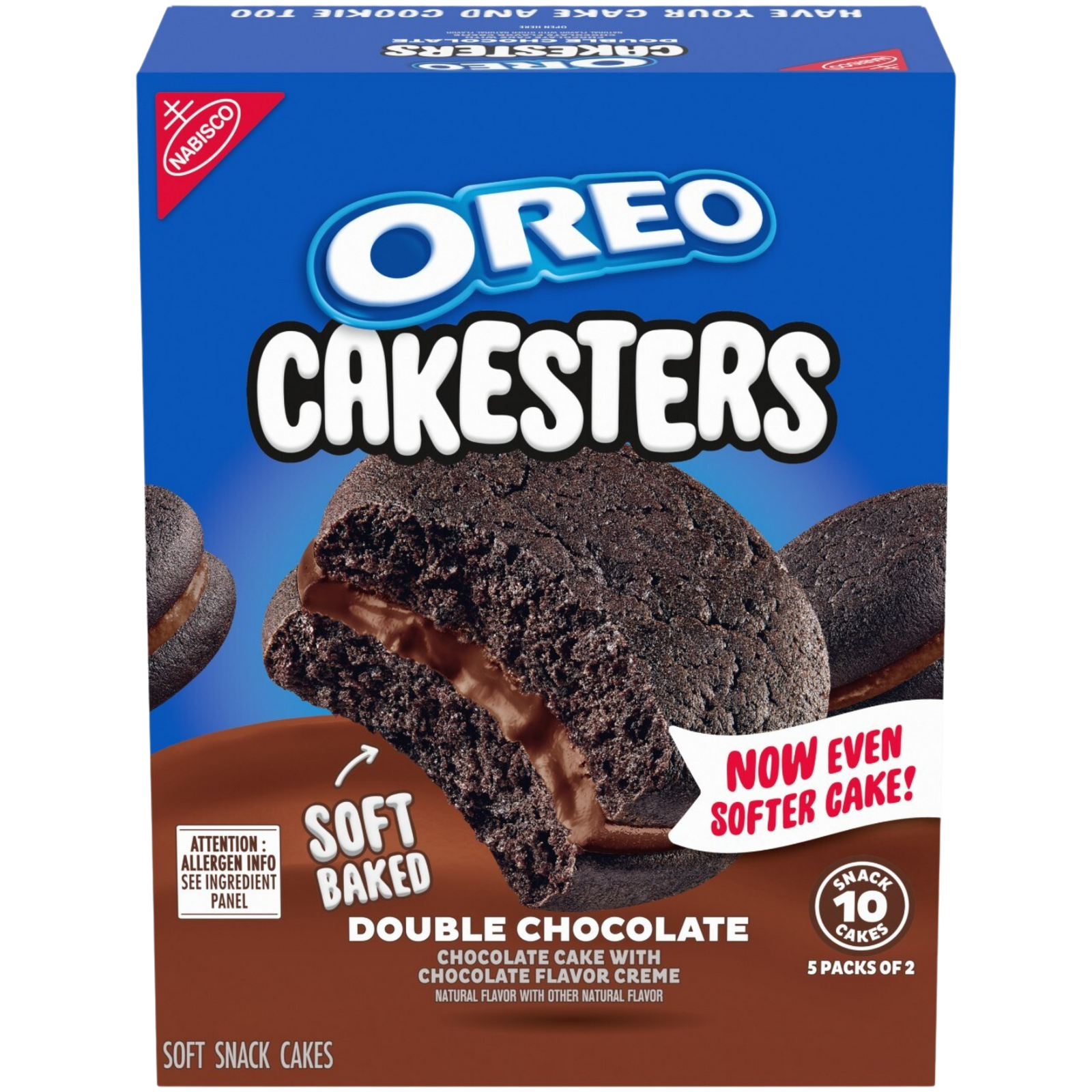 Cakesters Double Chocolate Soft Snack Cakes, Snack Packs F6