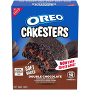 Cakesters Double Chocolate Soft Snack Cakes, Snack Packs F6